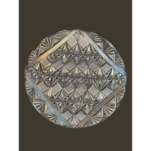 EPAG McKee & Brothers Teutonic/ Longstar / IHC Clear Platter Plate 10" 1894 Anti